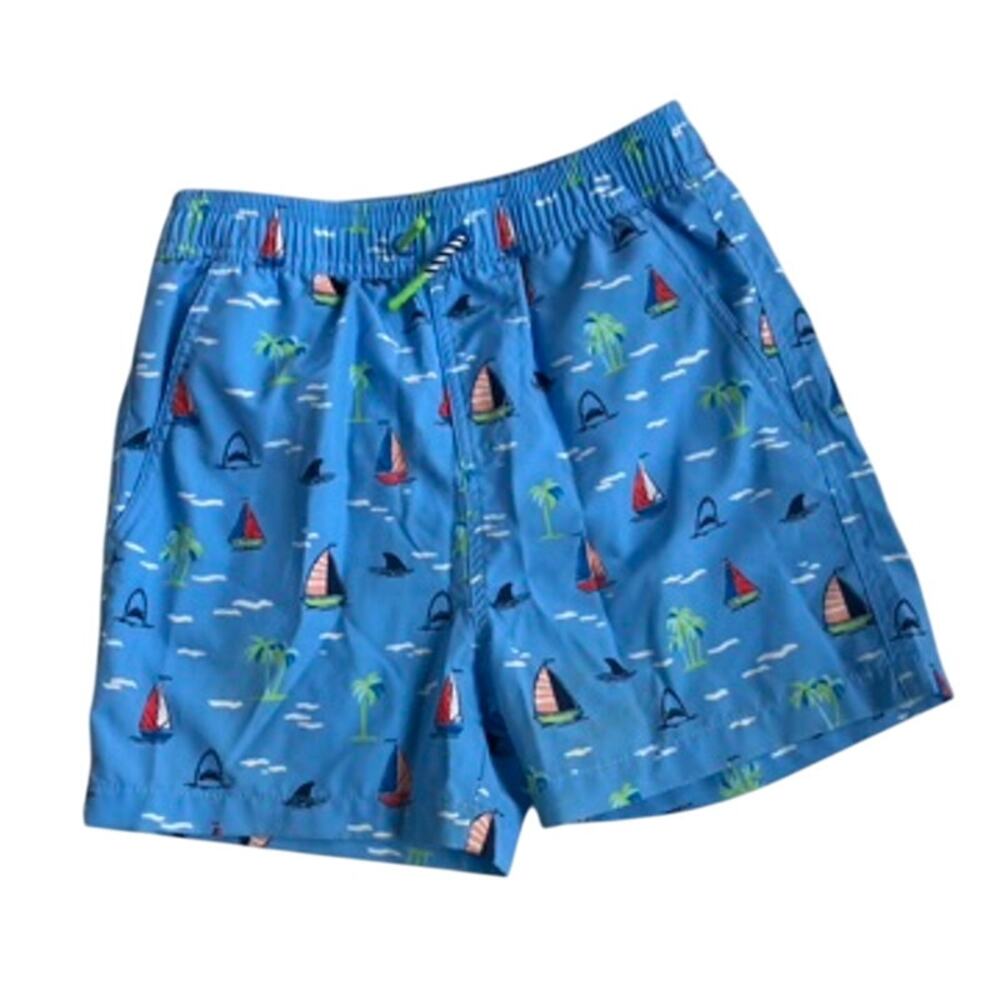 Andy & Evan Sailboat and Sharks Swim Trunks - Blue - 7